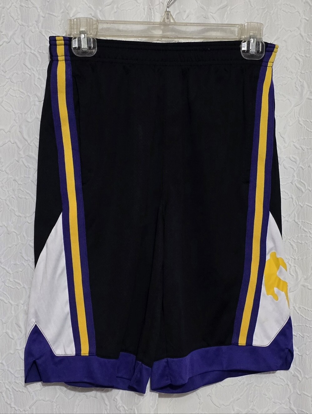 And1 Black Shorts with Orange Logo Accent